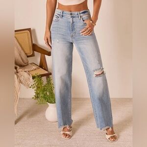 Vici Light Blue Straight Leg Jeans